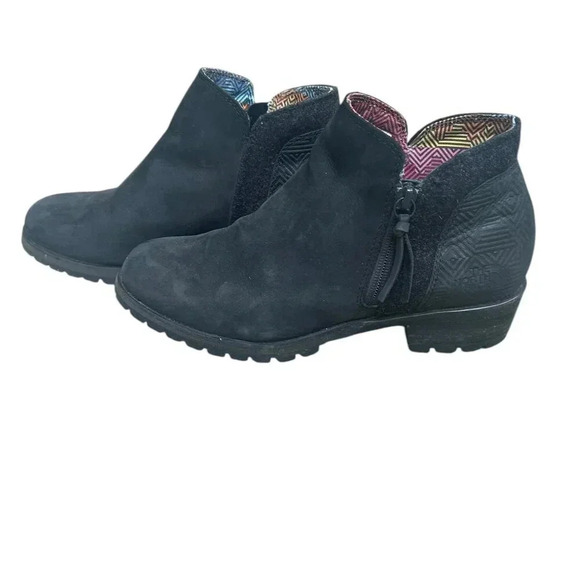 The North Face Bridgeton Waterproof Leather Zip Booties Sz 9 Wool Trim Winter - Picture 4 of 8